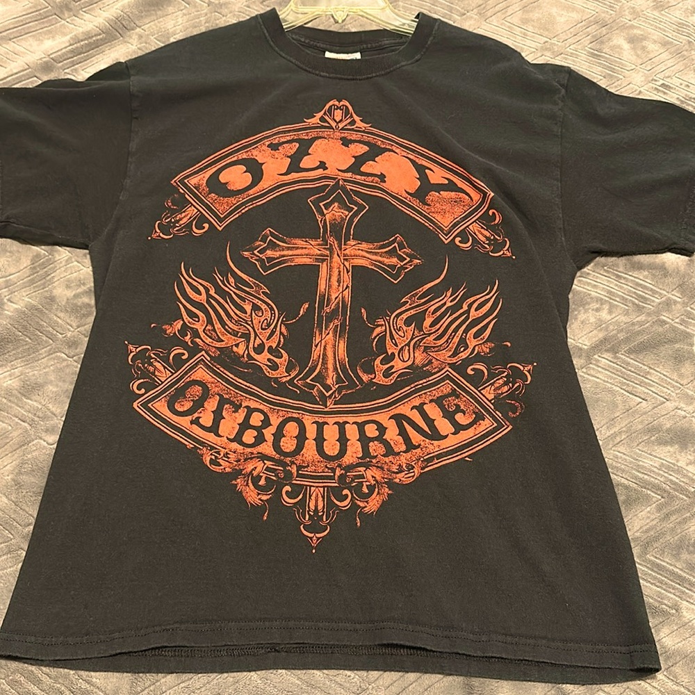Ozzy Ozbourne tee shirt black, size L